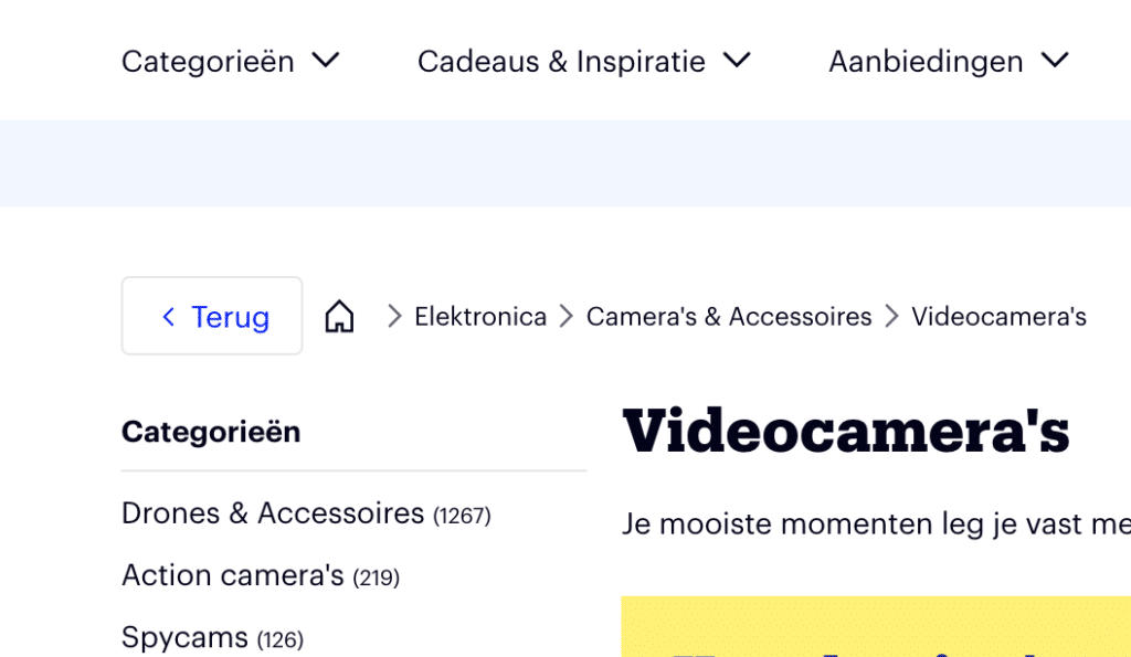 Wat zijn breadcrumbs?